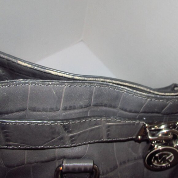 MICHAEL KORS Leather Hamilton Croc Bag - Picture 7 of 15
